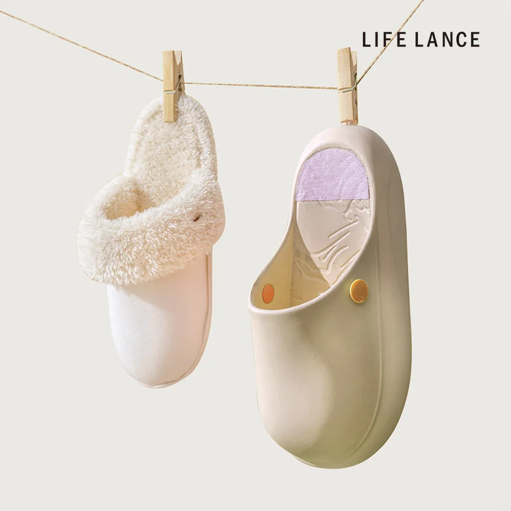 شبشب داخلي من الصوف من LifeLance - خفيف الوزن، دافئ، معزول، مقاوم للماء، مكتب، غرفة المعيشة، تقليل الضوضاء، شبشب شتوي، شباشب شتوية من مادة إي في إيه ماليلسيليونجي