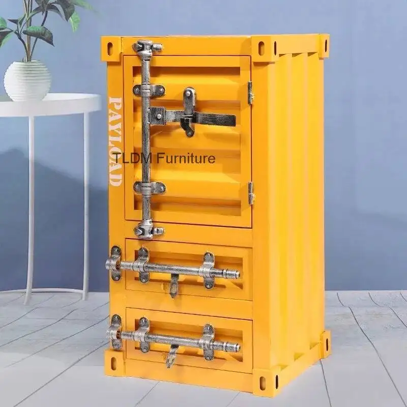 Iron Storage Boxes Vintage Creative Drawer Storage Cabinet Drawer Type Organizer Box for Living Room Accessory Metal Container
