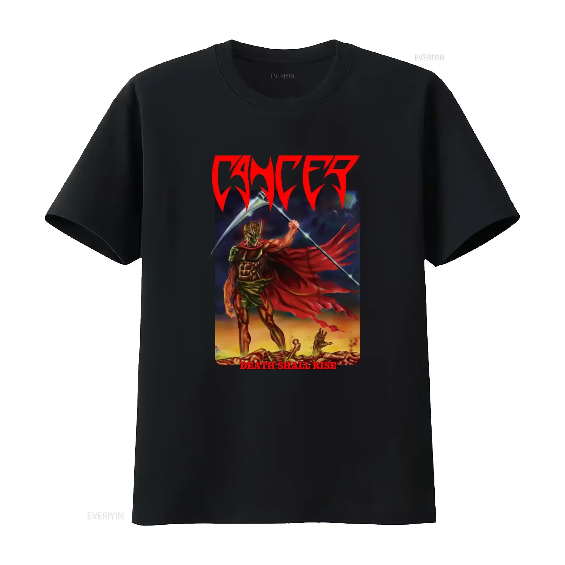 New DTG T Shirt for Men and Women Cancer Death Shall Rise Design Available in Sizes S to 7XL vintage Washed Stylish Comfortable