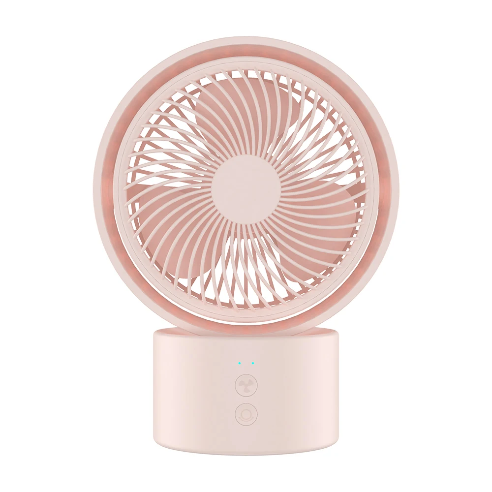 Mini Desk Fan With Strong Airflow Quiet Operation Speed Adjustable Head Rotable For Home Office Bedroom