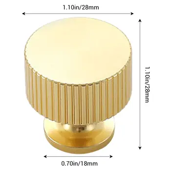 10 ks úchytek na skříňky z zlatého hliníku s jedním otvorem a šrouby, kuchyňská skříňová úchytka na zásuvku, moderní hardwarové příslušenství 10 nejlepší prodej zlaté úchytky skříněk - №5