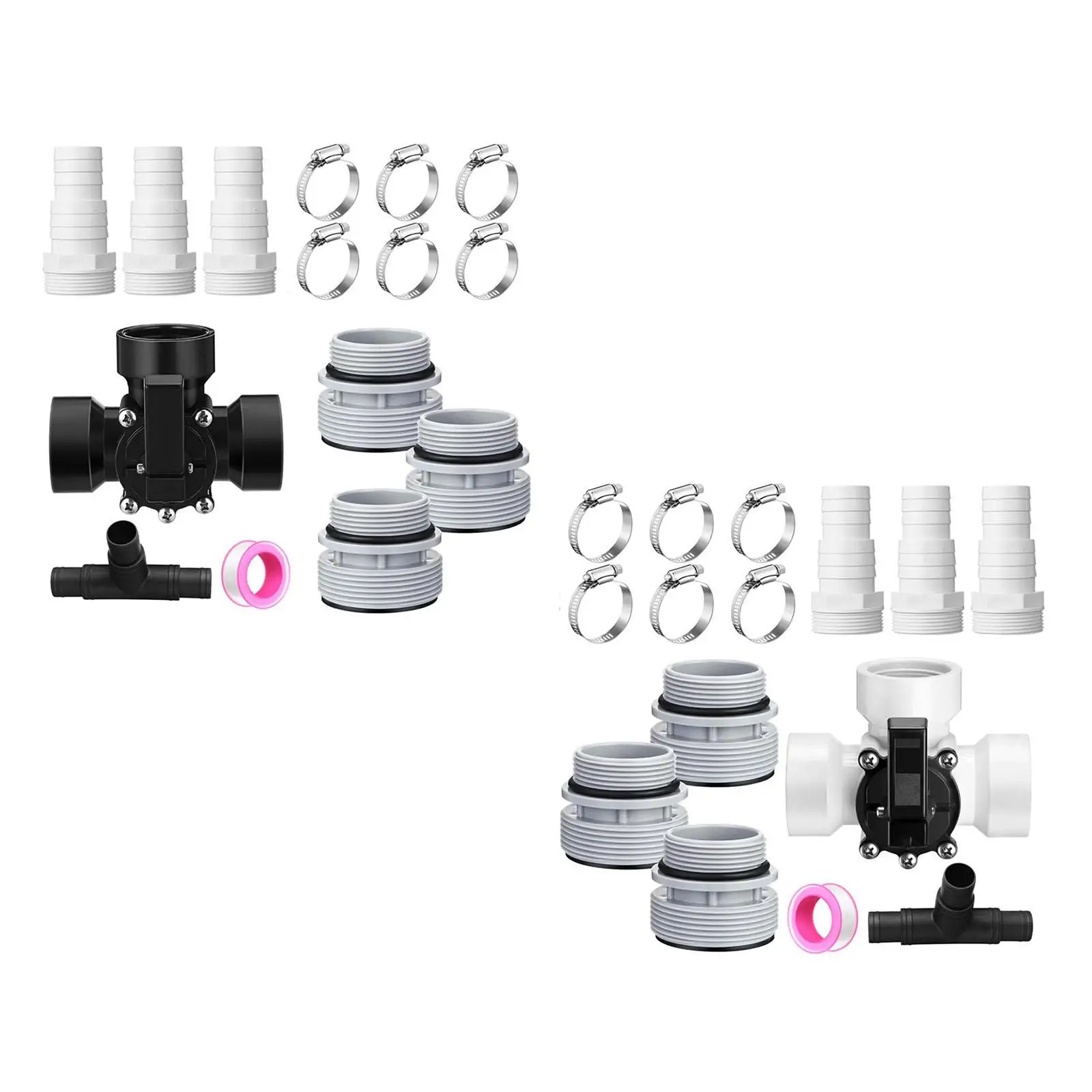 풀 호스 연결 범용 콤보 호스 어댑터, 정원 연못 수영장 및 스파용, 풀 3 방향 전환 밸브 키트, 고성능