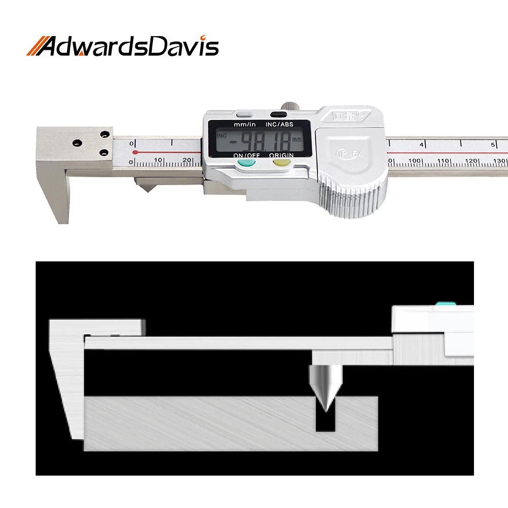 Imagem -03 - Distância do Centro da Distância da Borda Digital Caliper 5200 mm Lado Horizontal para Furar Ferramentas Eletrônicas da Medida do Tamanho da Distância Center