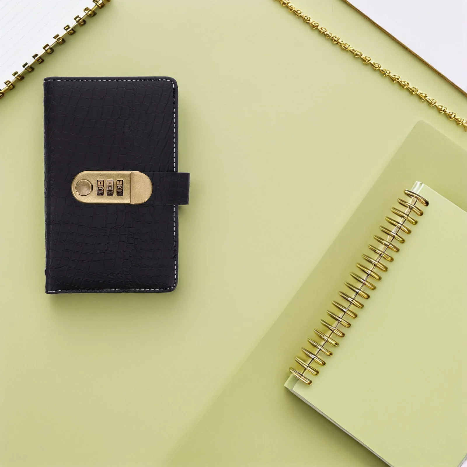 قفل بكلمة مرور توفير المال الموثق التمساح Pu مقاوم للماء التوفير المنظم 3 أرقام مخطط الميزانية مقفل للعائلة #1