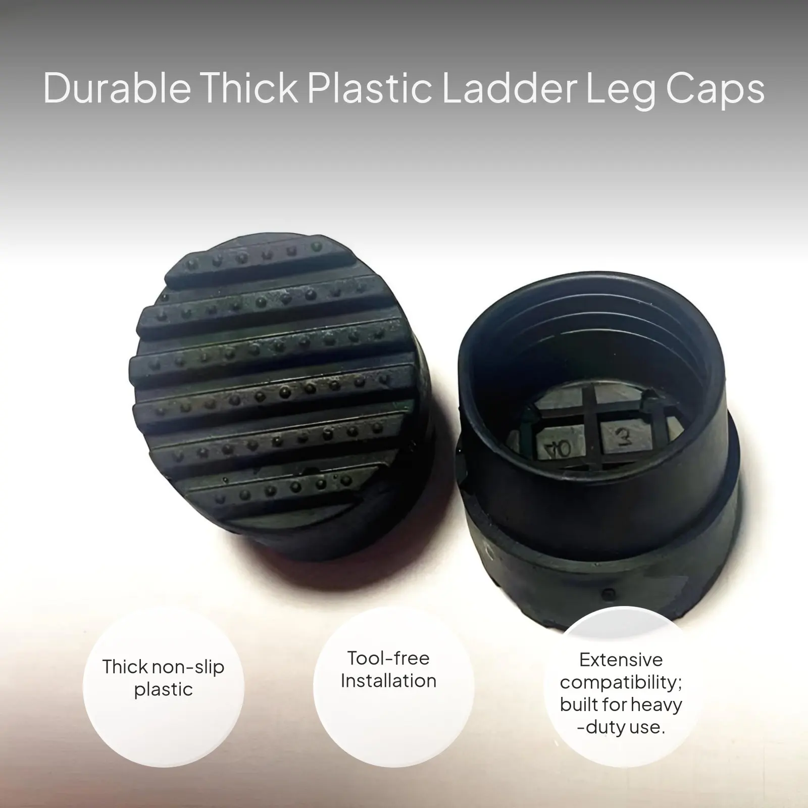 Ladder Foot Caps Anti-Slip Thickened Plastic Round Telescopic
