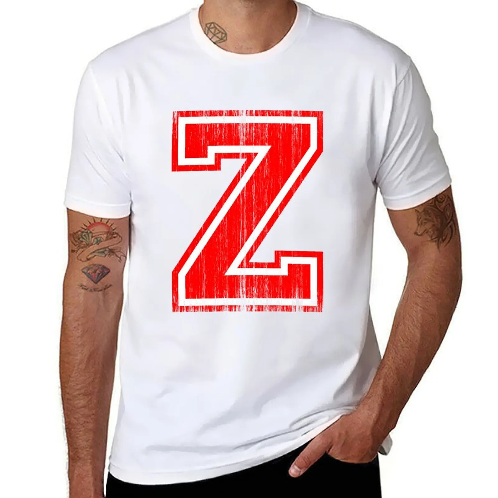 

Big Red Letter Z T-Shirt t shirts with prints graphic t shirts for man T-Shirt