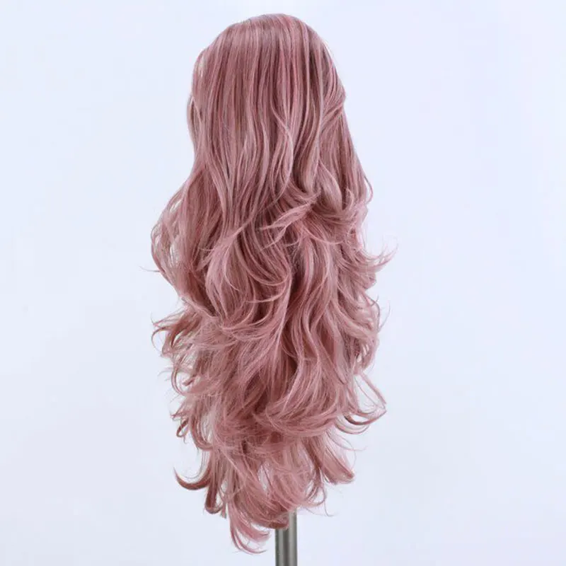 Body Wave Synthetic 13X4 Inch Lace Front Wigs Blonde Mix Rose Pink Heat Resistant Fiber Preplucked Natural Hairline For Women