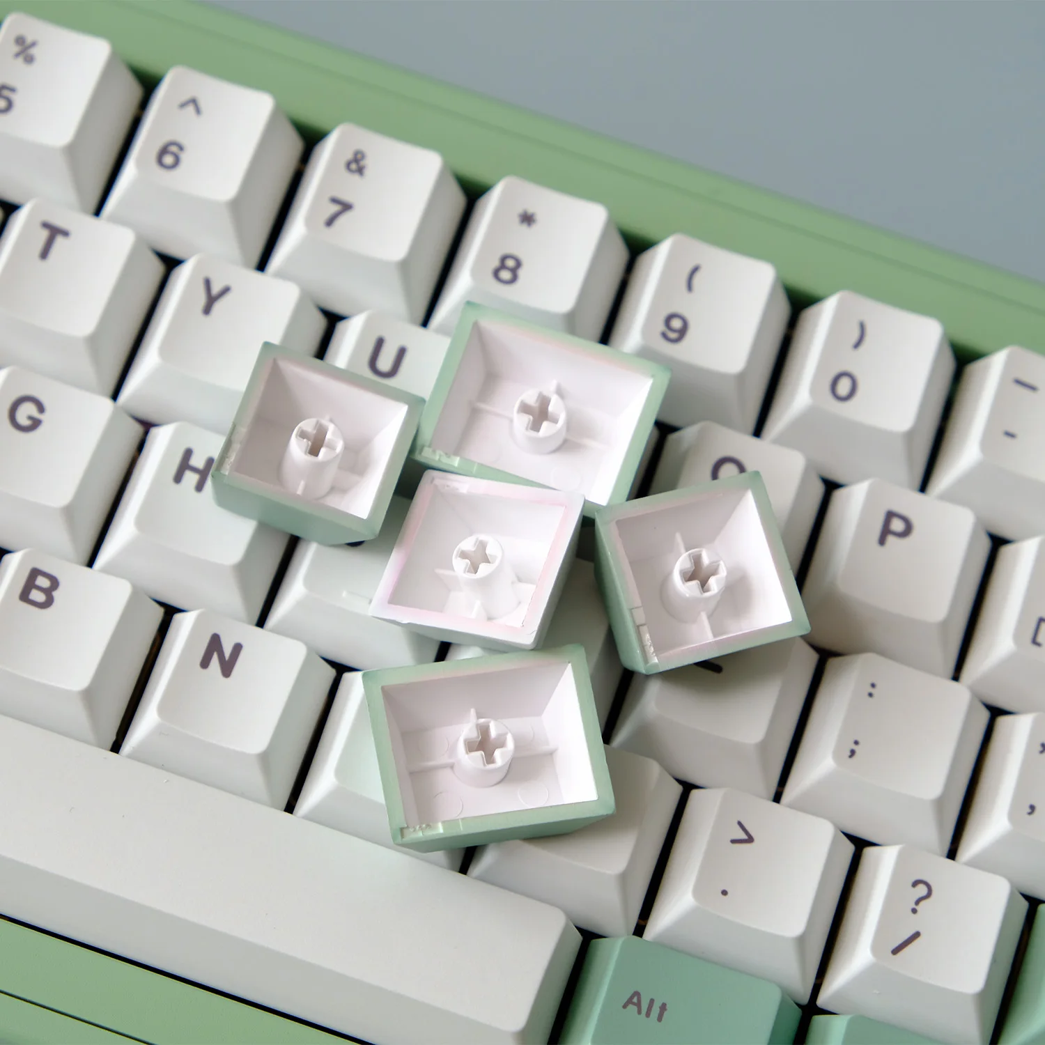 GMK 미스트 테마 키캡 PBT 염료 서브 체리 프로파일 키캡, MX 스위치 게임용, DIY 커스텀 레이아웃 기계식 키보드 선물, 128 키