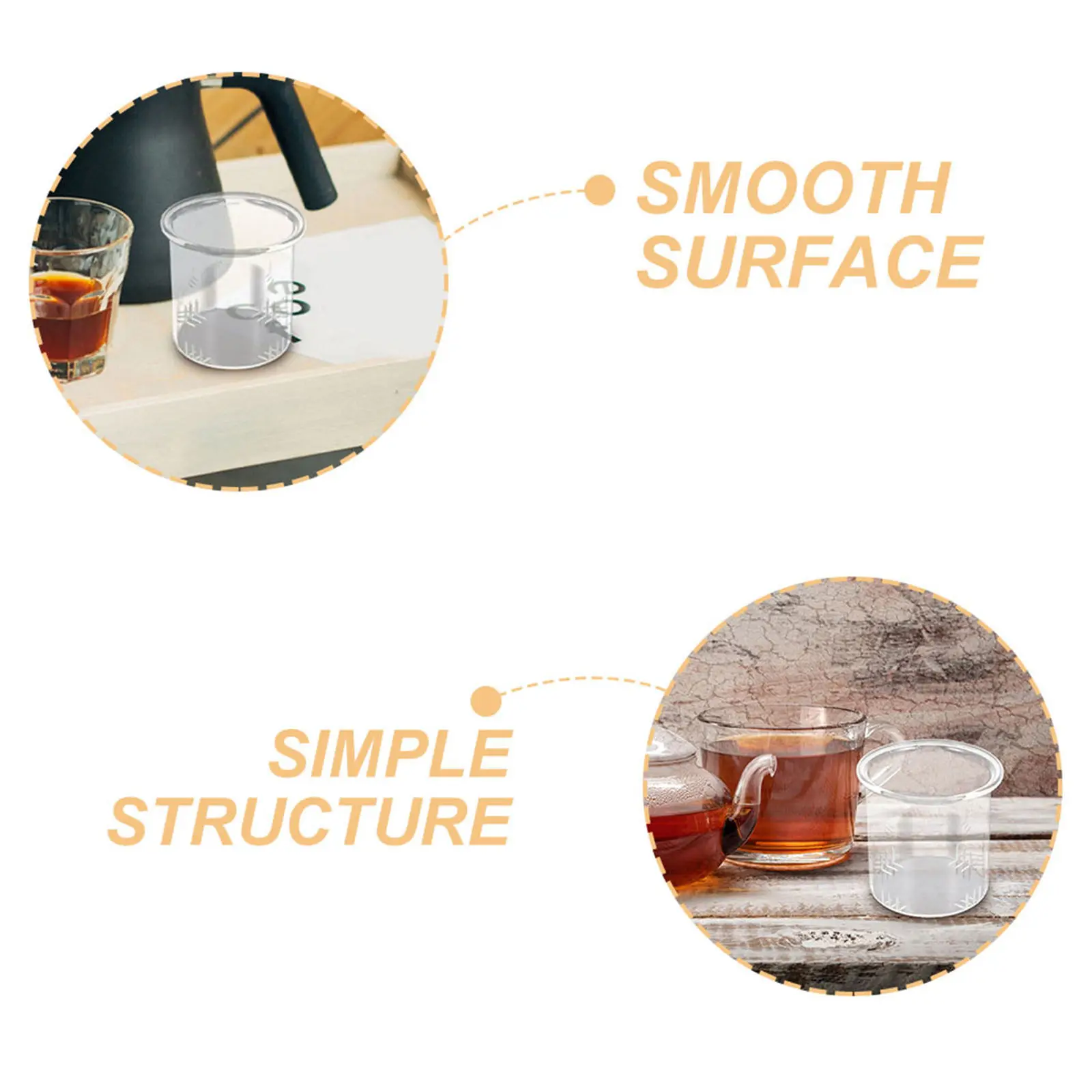 Glass Tea Steeper Sifter Extra Fine Tea Infusers Teapot Filter Infuser Removable Replacement High-temperature Resistant Infusers