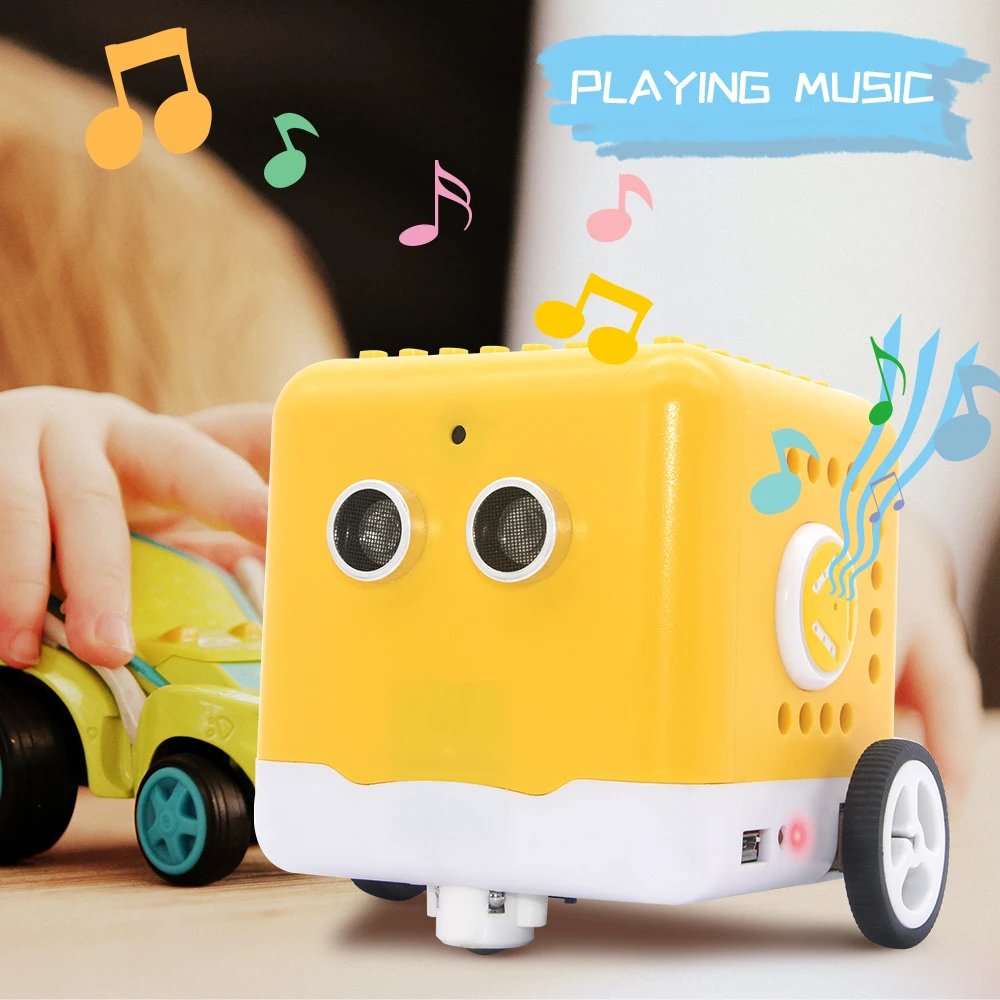 Keyestudio Kidsbits Coding Robot for Arduino Stem Programming Kit Compatible With Lego 5+ Years Old Study Toy\'s Gift Full Guide