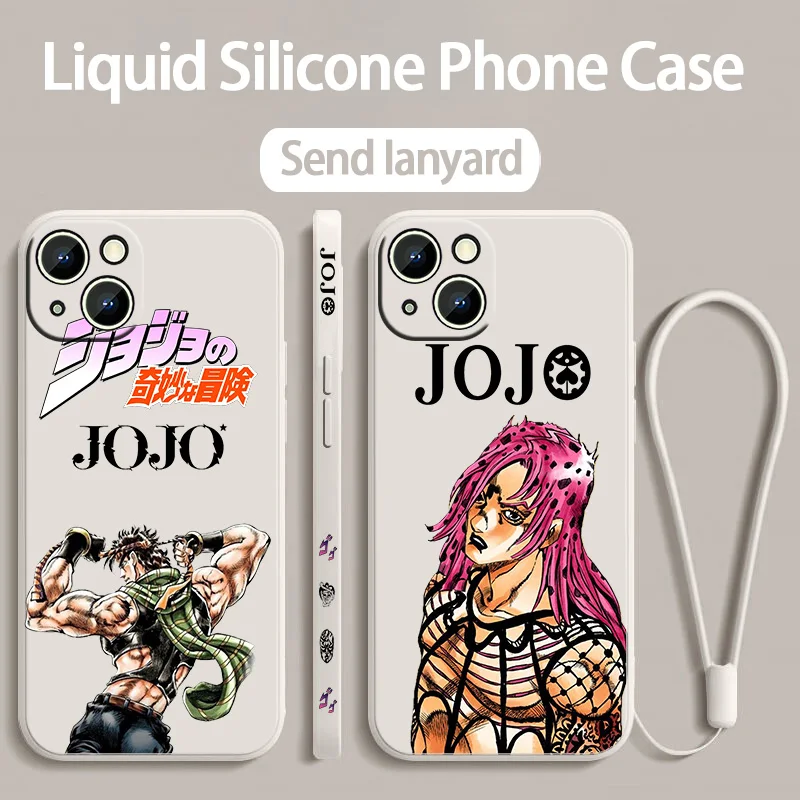 JoJo Bizarre Adventure Anime Cool для Xiaomi Redmi Note 13 12S 12 11T 11E 11S 10T 10S Pro Plus Max Чехол для телефона с жидкой левой веревкой