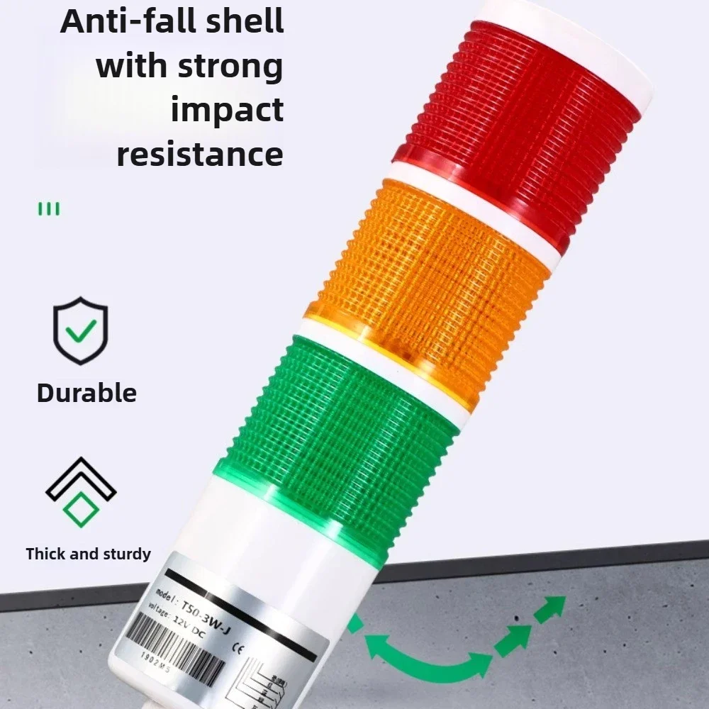 SVT-50 Multi-Layer LED Warning Alarm Light Machine Tool Signal Tri-Color Indicator Sound And Light Alarm for Equipment