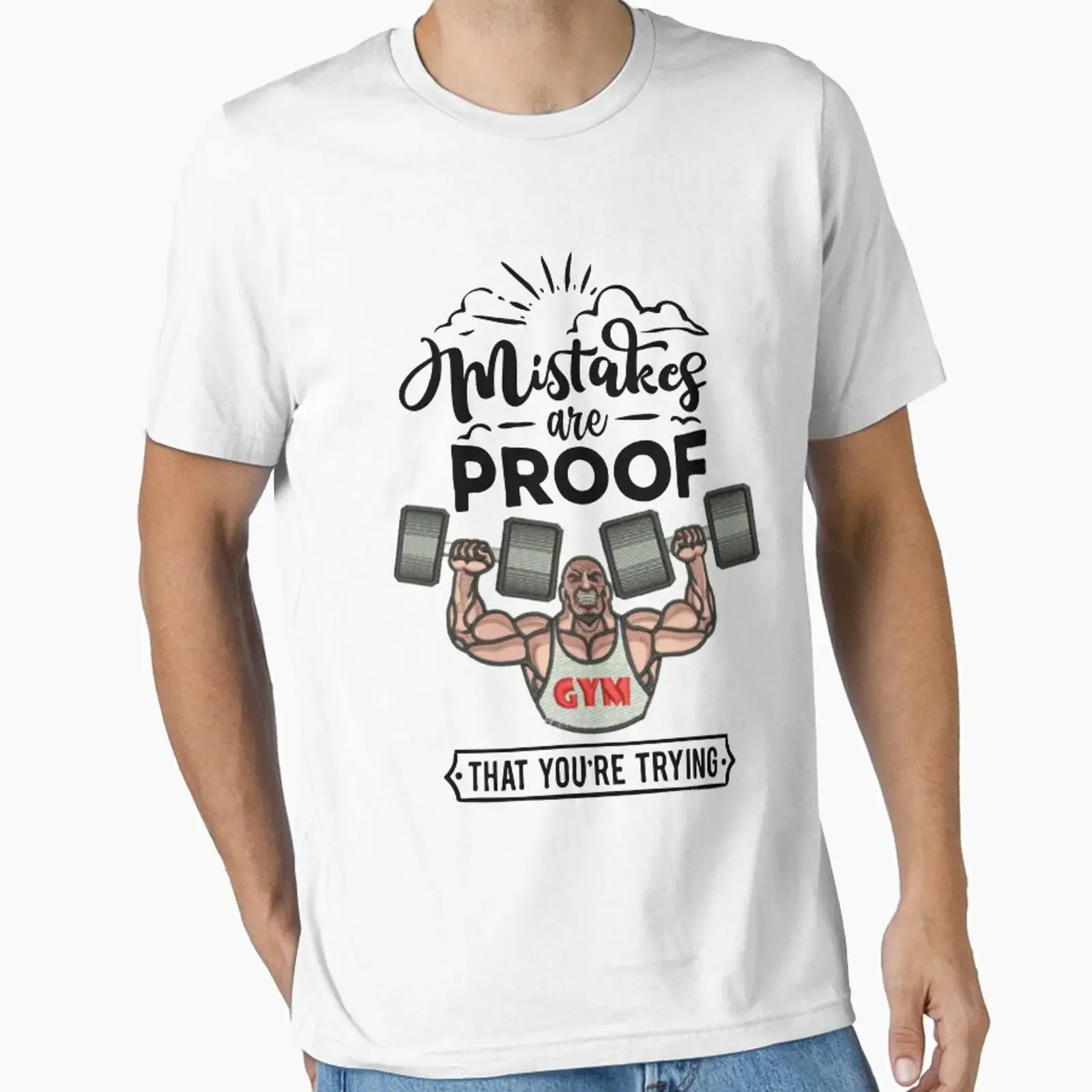 Mistakes Are Proof Youre Trying Essential T Shirt vintage Washed Top For Everyday Wear Stylish Comfortable graphic Versatile