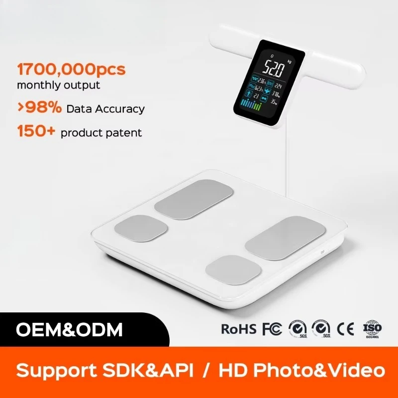 For Personal Smart 8-Point Electrode Digital Body Fat Scale Body Composition Analysis Portable Design USB Charging Weight
