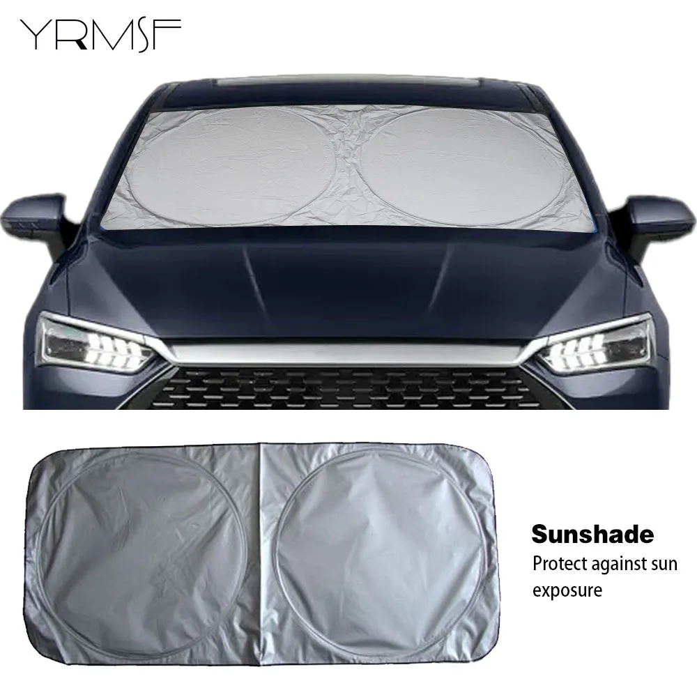 

70cmX150cm Car Sunshade Car Windscreen Sunshade Foldable Front Window Sunshade Protector for UV Rays & Sun Heat Auto Accessories