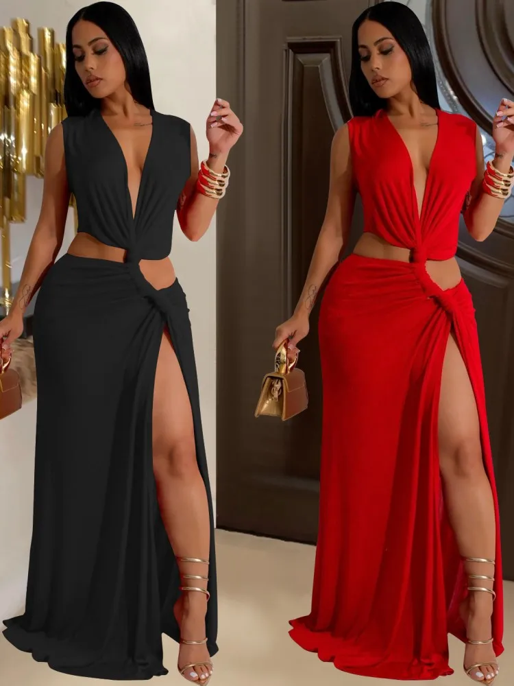 Slip Sleeveless Backless Maxi Dress Women 2024 Summer Y2K Bodycon Elegant Sexy Outfits Ladies Birthday Party Club Sundress