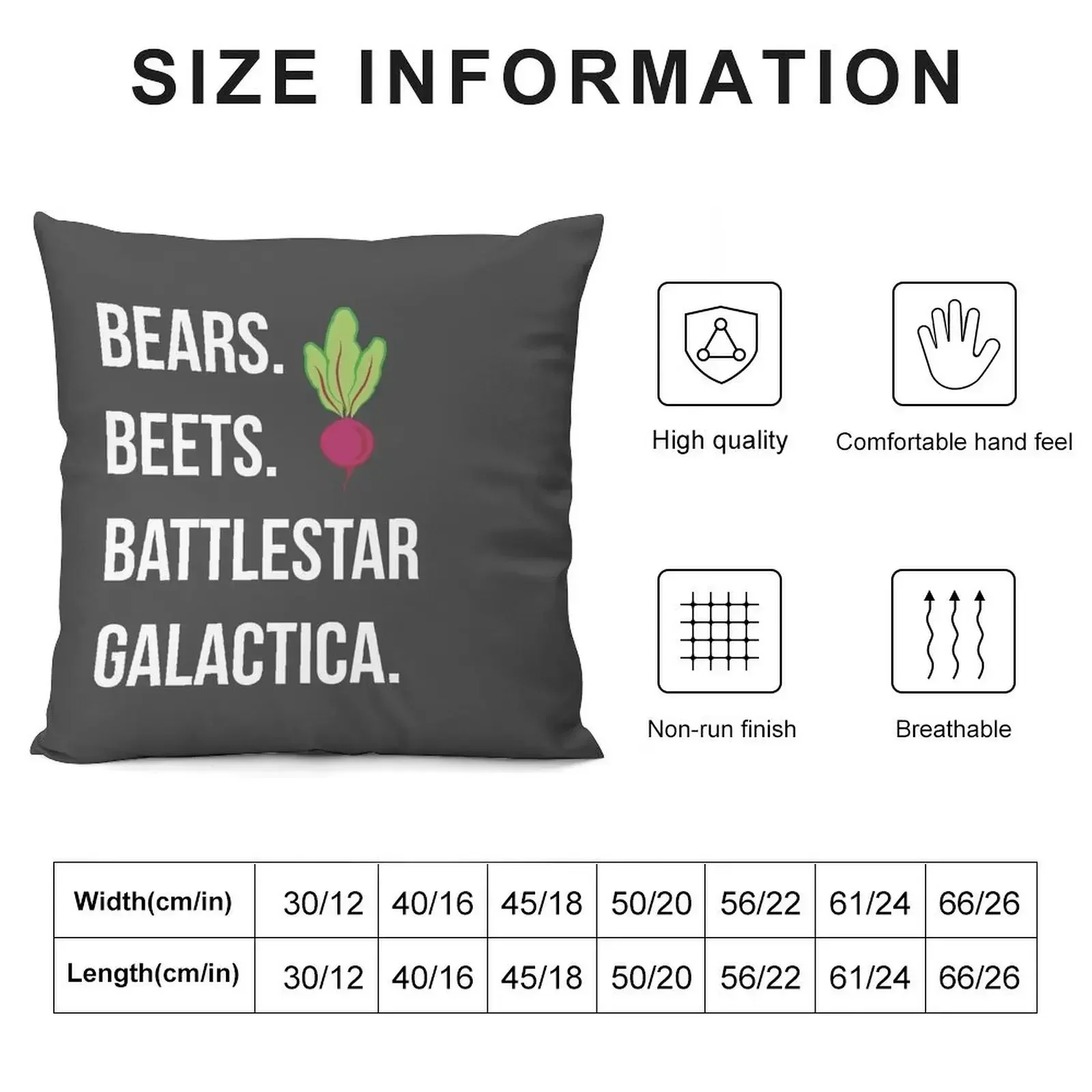 Bears. Beets. Battlestar Galactica. - The Office Throw Pillow Cushion Cover Luxury covers for pillows pillow