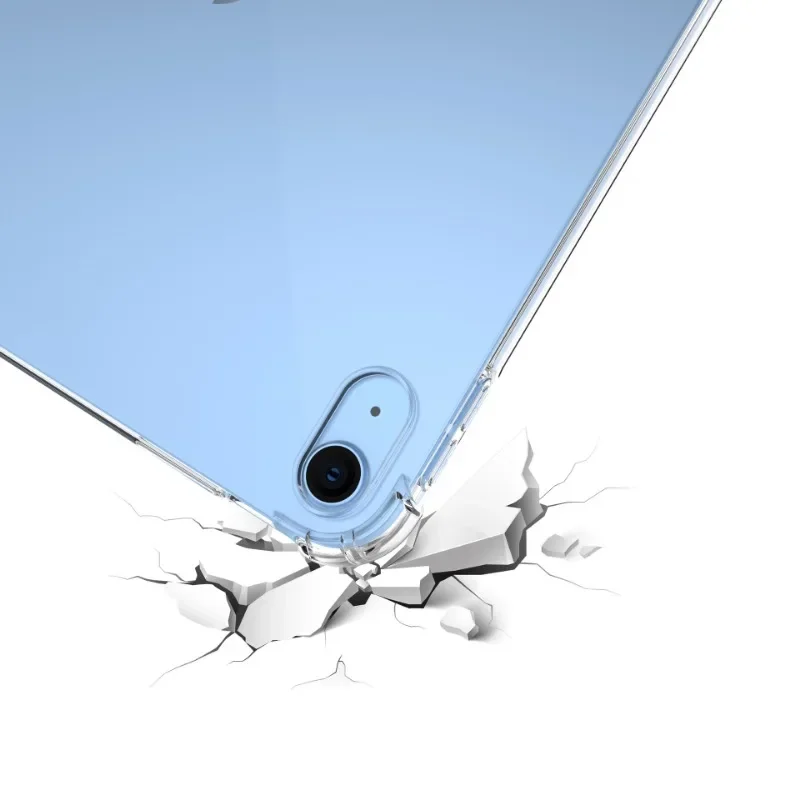 Capa tpu transparente para ipad 11 10.9 polegadas 2022 2025 10th 11th geração a2696 a2757 a3354 a3356 a3355 a16 11 "capa macia de silicone