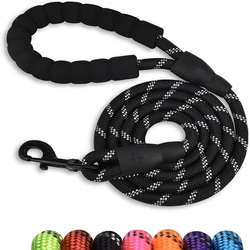 2M Pet Dog Leash with Soft Padded Handle Highly Reflective Dog Rope for Night Walking Suitable for Small Medium and Large Dogs