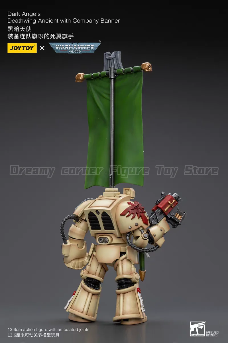

【In Stock】JOYTOY Warhammer 40K Dark Angels Deathwing Ancient with Company Banner 1/18 Action Figures Toys Models