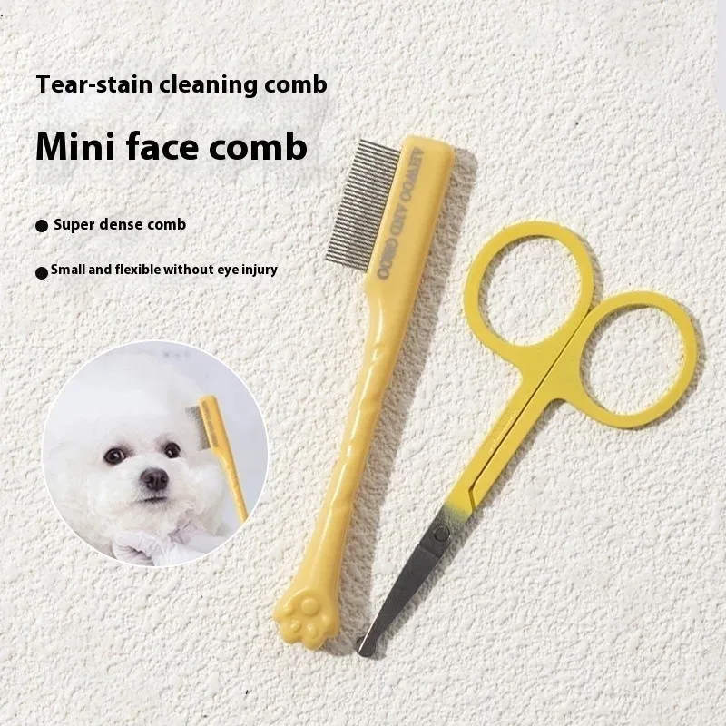 Tear mark comb, tear mark paint, pet tear mark brush, eye cleaning brush, eye droppings brush, cat and dog beauty special