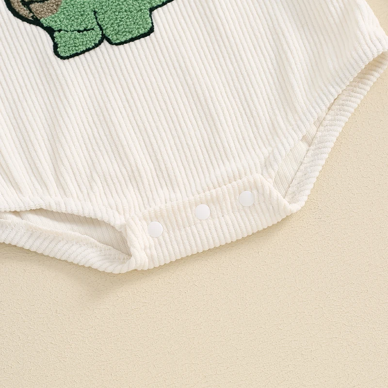 Infant Baby Boys Girls Rompers Jumpsuits For Newborn Playsuits Cotton Sleeveless Dinosaur Embroidery Baby Summer Clothing