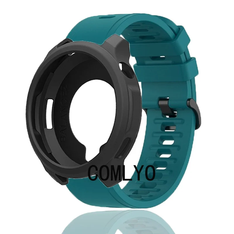 2 в 1 чехол для умных часов Amazfit Balance 2, мягкий защитный чехол, бампер, силиконовый ремешок 2 в 1 чехол для умных часов Amazfit Balance 2, мягкий защитный чехол, бампер, силиконовый ремешок