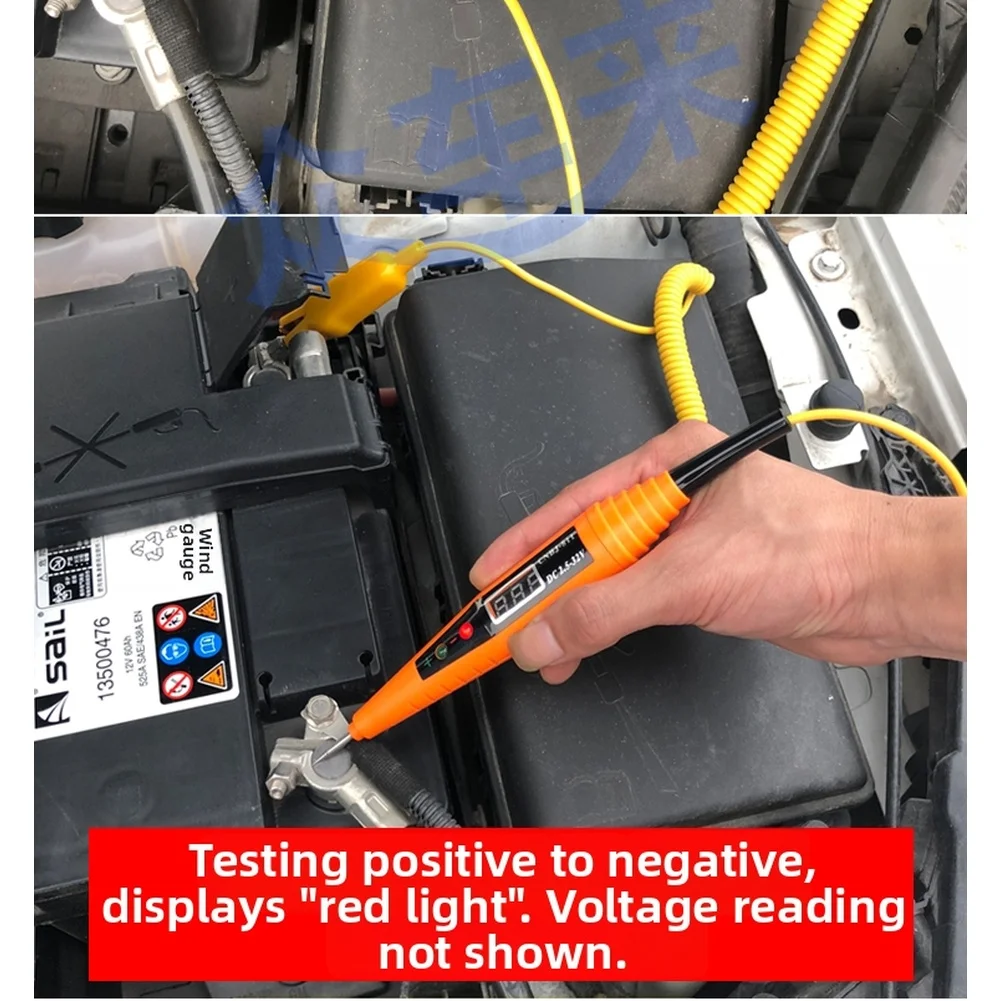 Ремонт автомобиля \Цифровое \Напряжение \ Тестер Ручка 2,5 В-32 В постоянного тока Тест полярности цепи Светодиодные индикаторы Инструмент для проверки напряжения технического обслуживания автомобиля