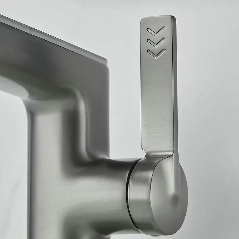 Gun Grey Smart Sensor Basin Faucet Digital Display Screen Hot Cold Water Mixer Tap Vanity Touchless Faucet For Bathroom Basin