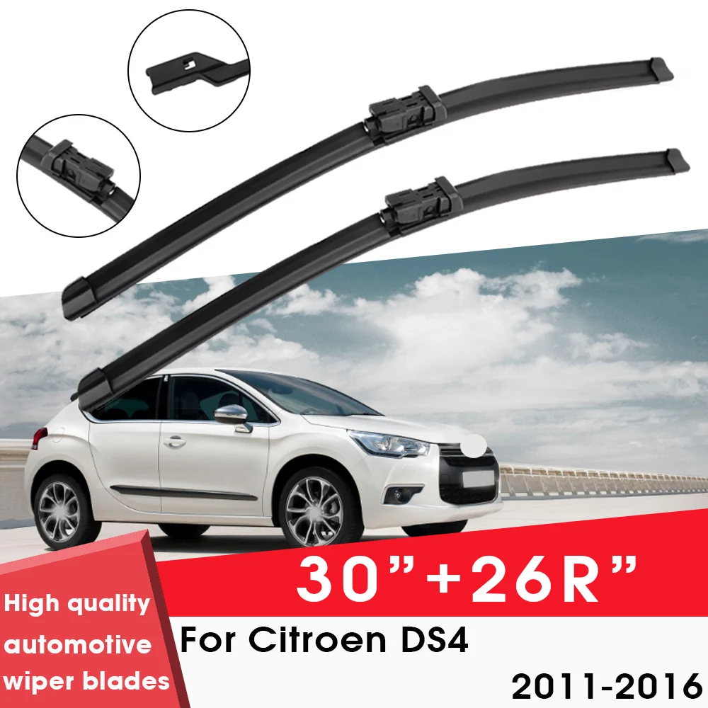 

Car Wiper Blade Blades For Citroen DS4 2011-2016 30"+ 26R" Windshield Windscreen Clean Naturl Rubber Cars Wipers Accessories