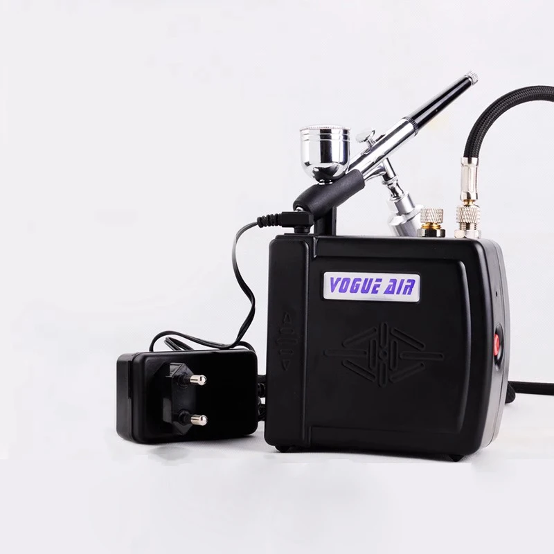 Dual Action Airbrush Kit with Mini Compressor 0.3mm Nozzle for Gundam Models, Cake Decor, Scale Model Painting Starter Set