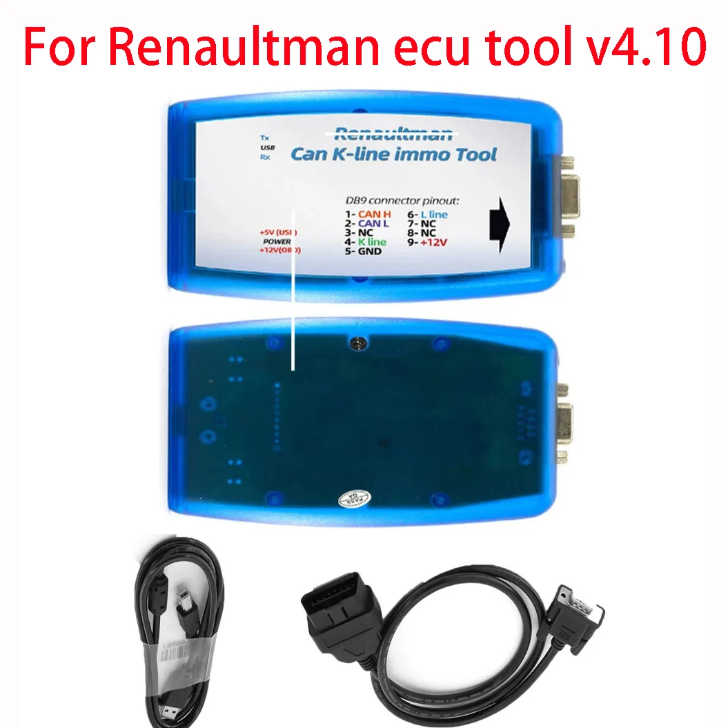 For Renaultman V4.10 Software Can K-line ECU Immo Tool Support R/W EEPROM For Renault CAN/K-line ECU Tool Auto Programmer Tool