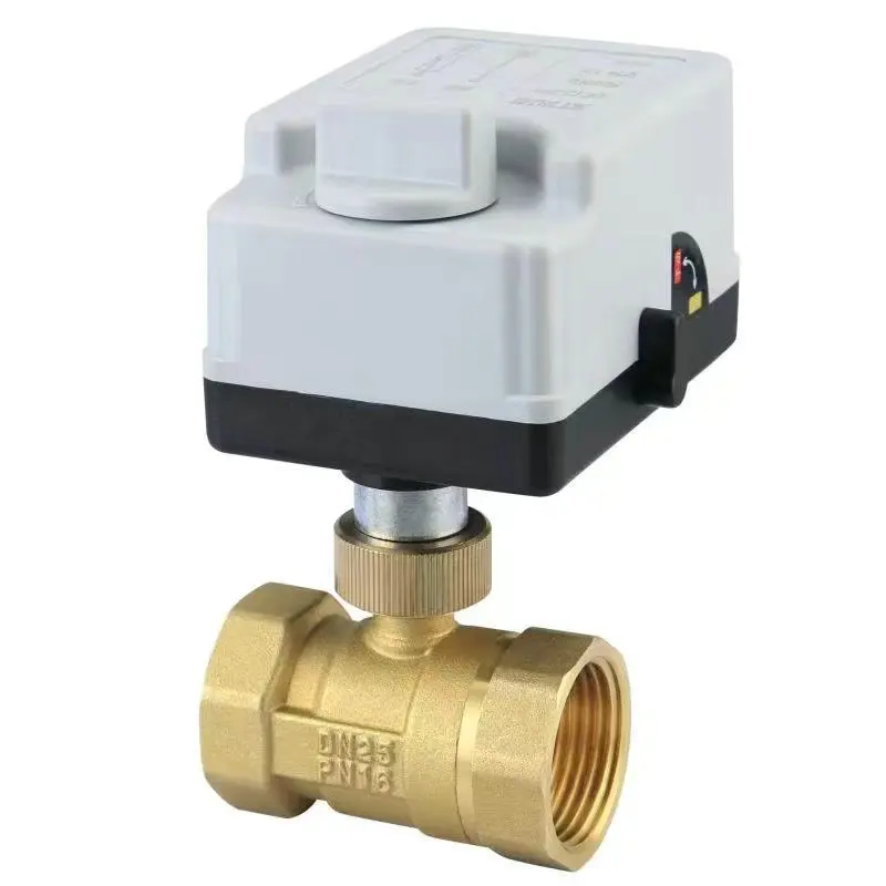 

Three Wire Two Control AC220V DN15/20/25 Two-way Copper Stainless Steel Electric Ball Valve Air Conditioning Fan Coil