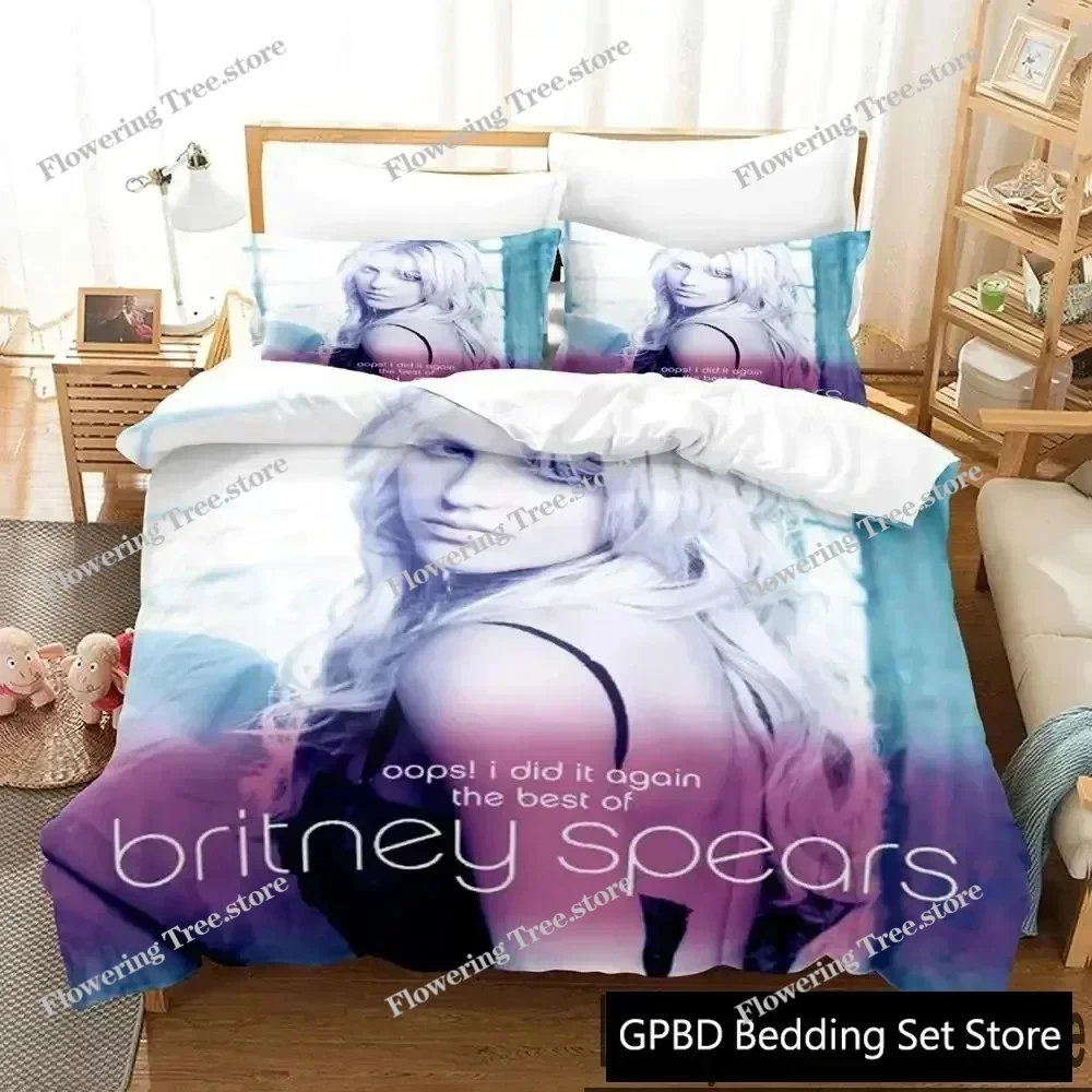 

3D Print Britney Spears Bedding Set Boys Girls Twin Queen King Size Duvet Cover Pillowcase Bed boys Adult Home Textileextile
