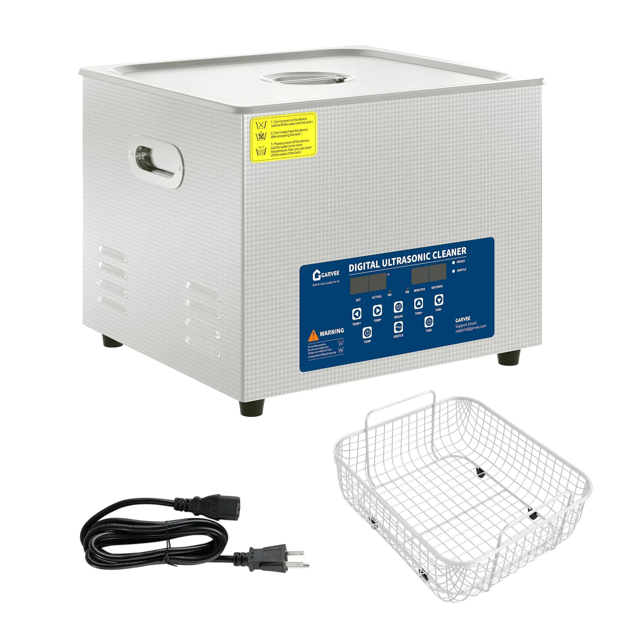 180W Digital Ultrasonic Cleaner With 300W Heater 40kHz Frequency Professional Commercial Stainless Steel Machine Digital Timer 0-80 Degree Celsius For Glasses Jewellery Metal image 3