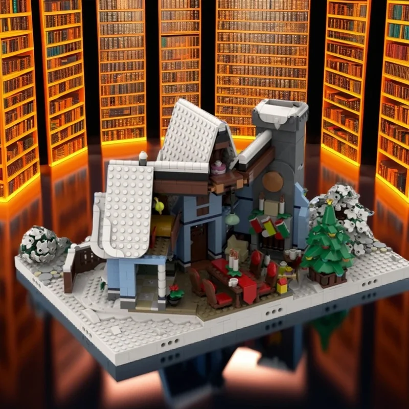 

NEW 705PCS MOC Creative Model Winter Village Display Santa S Visit Technology DIY Assembly Building Blocks Birthday Gift Home
