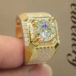 Fashion White Crystal CZ Ring For Women Men Hip Hop Full Crystal Engagement Ring Men Wedding Band Party Jewelry