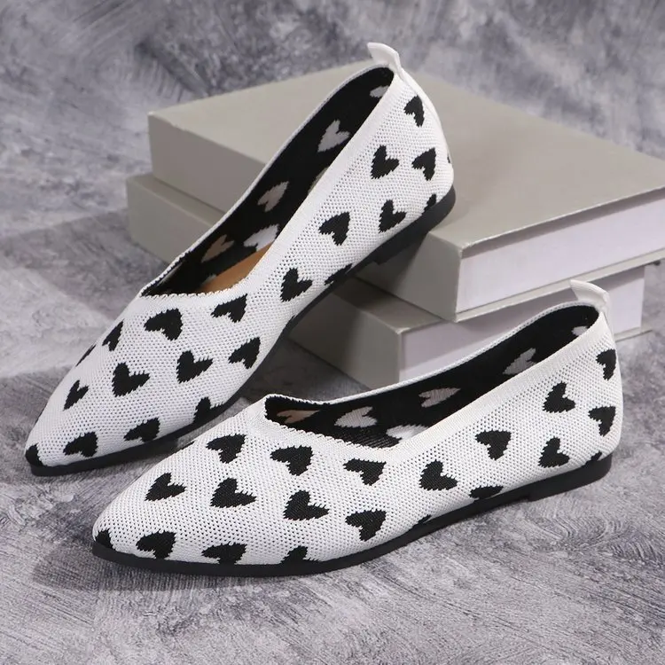 

Женские весенние балетки на плоской подошве, модные туфли с острым носком на мягкой подошве, летающие тканые туфли на плоской подошве для женщин, Zapatos De Mujer