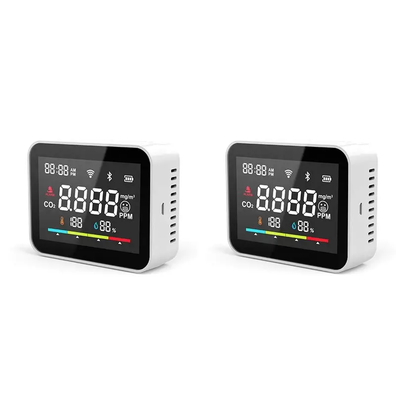 

【RECOMENDAR】2X Tuya CO2 Dioxide Detector WIFI CO2 Monitor Meter Co2 Sensor Indoor Agricultural Greenhouse Air Humiture Sensor