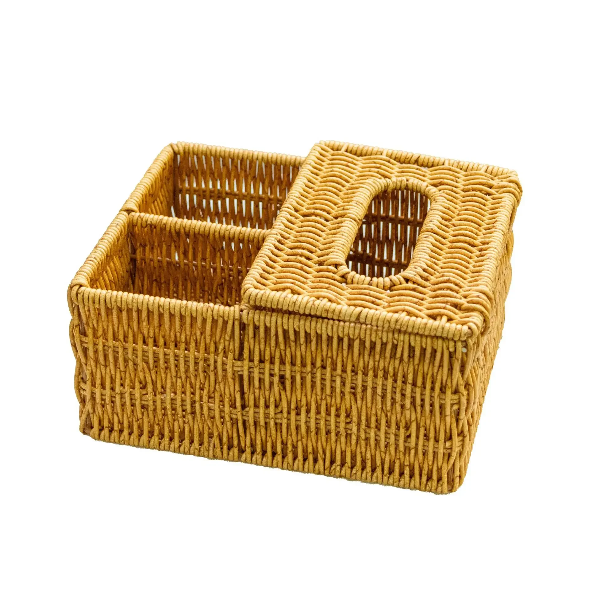 Paper towel box, rattan woven living room, bathroom, creative desktop, multifunctional paper drawing box, restaurant coffee tabl