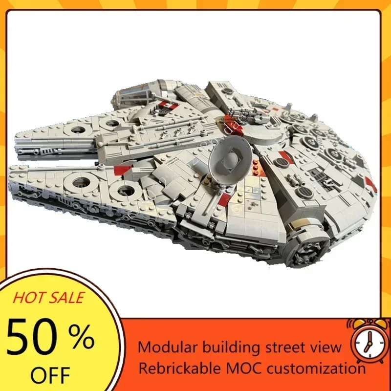 2834PCS Falcon Space War Military MOC Battle Model Custom SpaceShip DIY Assembly Puzzle Educational Toy for
