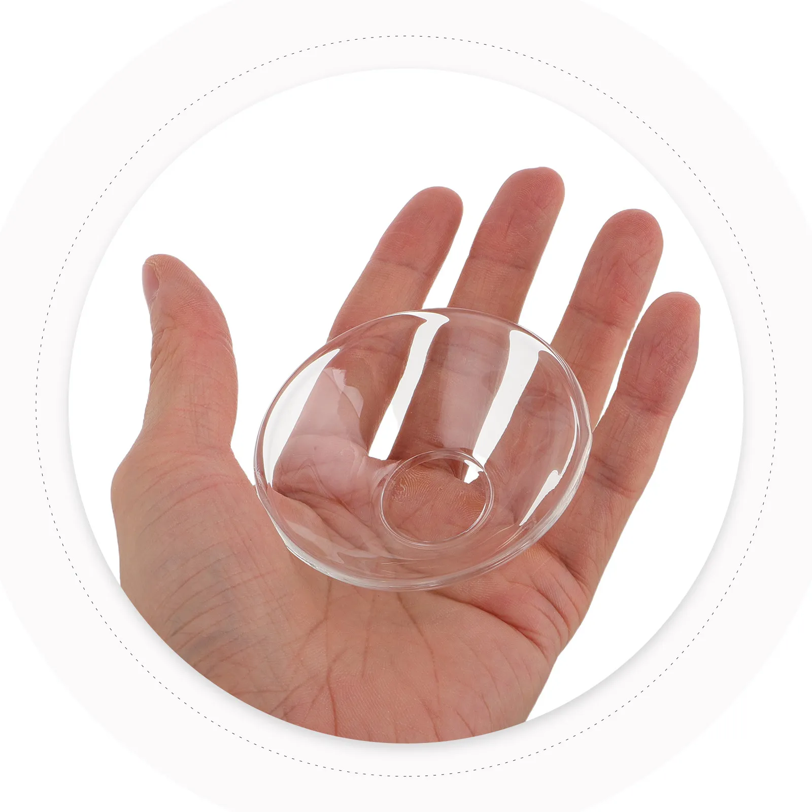 12Pcs Drip Protector Fluted Clear Glass Wax Catcher Decorative Wax Holder for Home Restaurant Hotel Drip Catcher