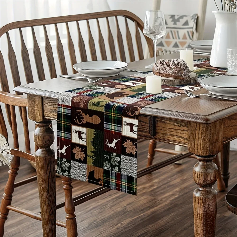 Vintage Country Hunting Table Runner 1pc, Durable & Practical, Family Dinner  Atmosphere Table Runner
