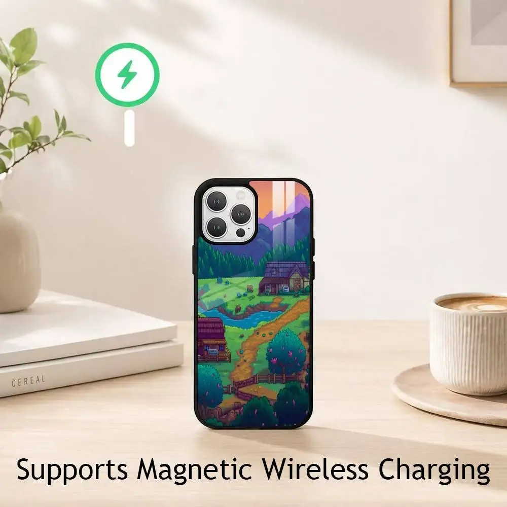 Game S-Stardew V-Valley Phone Case For iPhone17,16,15,14,13,12,11 Plus,Pro Allows magnetic wireless charging