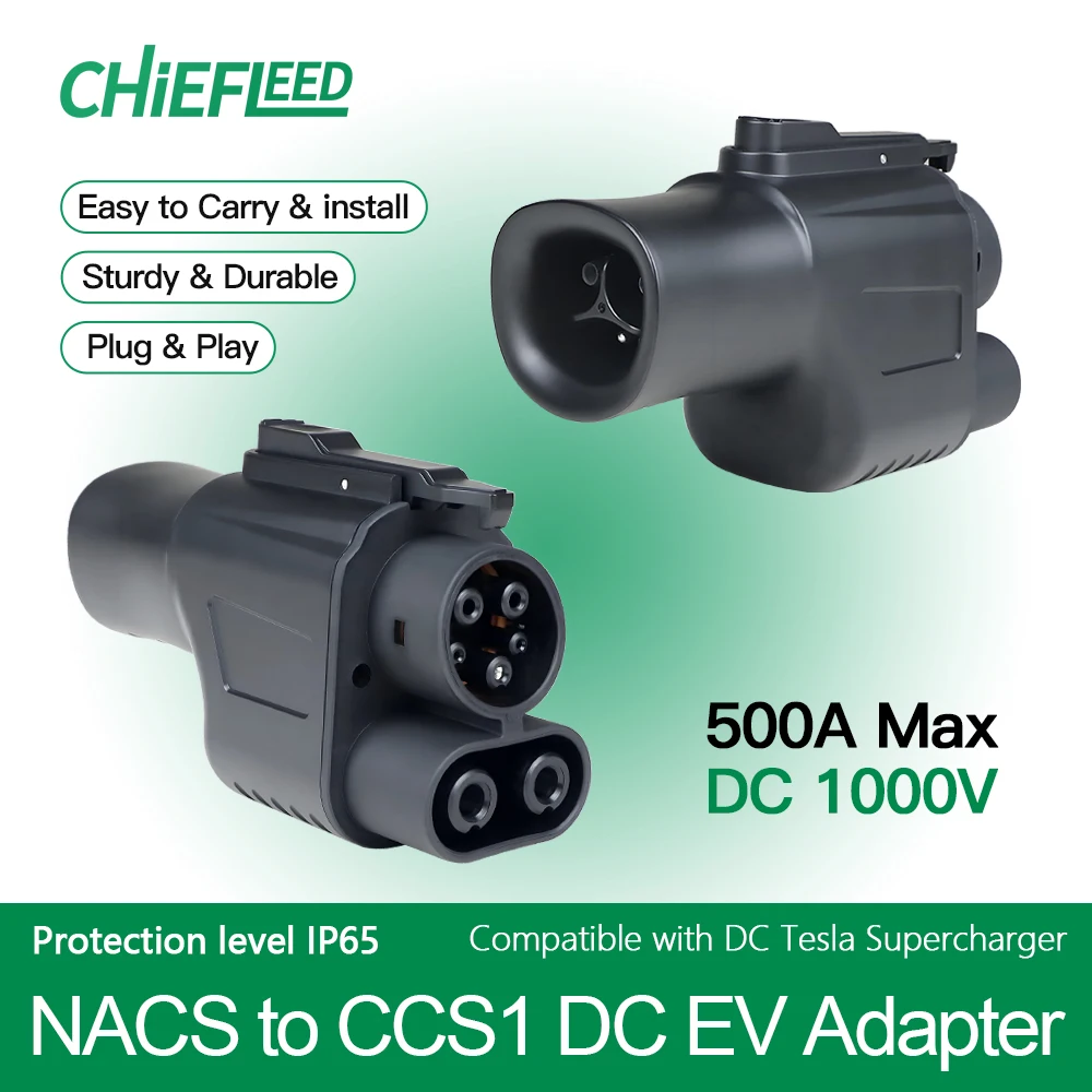 NACS to CCS1 adapter is compatible with Ford Rivian Cars Tesla to CCS1 adapter compatible with DC Tesla Supercharger DC V1~V4