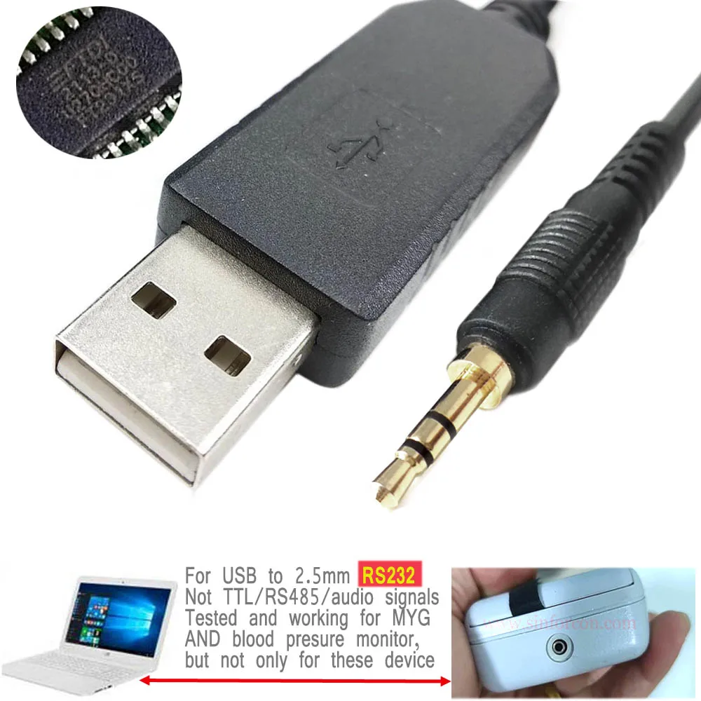 

FTDI FT231XS USB RS232-2,5 Стереоинтерфейсный кабель Приборы для мониторинга аркадного давления Интерфейсный кабель для передачи данных ПК