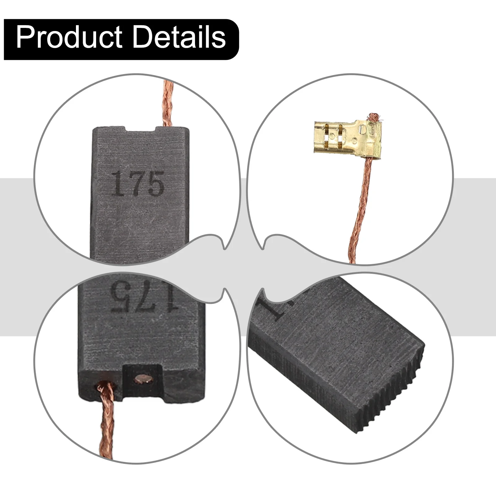 CB-175 Brush 26.5X13.3X6.5 mm CB175 Carbon Brush Electric Tool Brush Motor Running Brush For Motor Maintenance