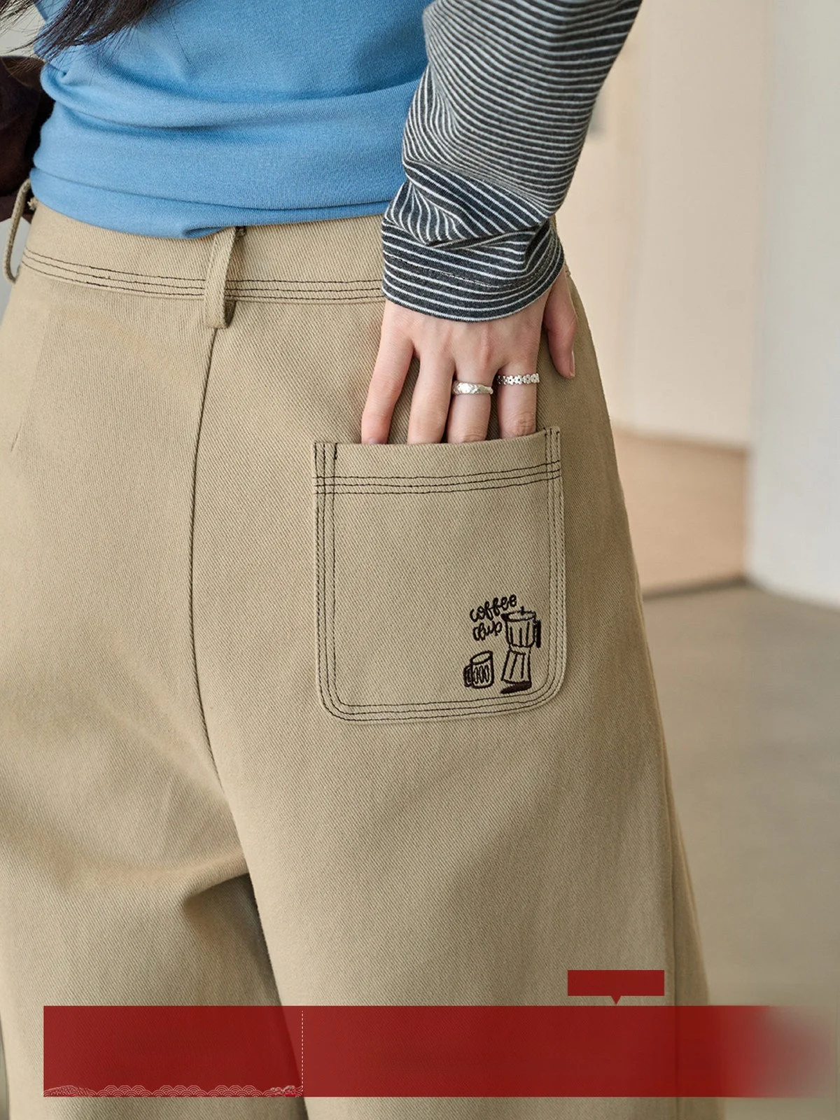 

Женские брюки MoZao с высокой талией, свободные, широкие, прямого кроя, повседневные, в корейском стиле, для офиса, модные, зимние, новинка