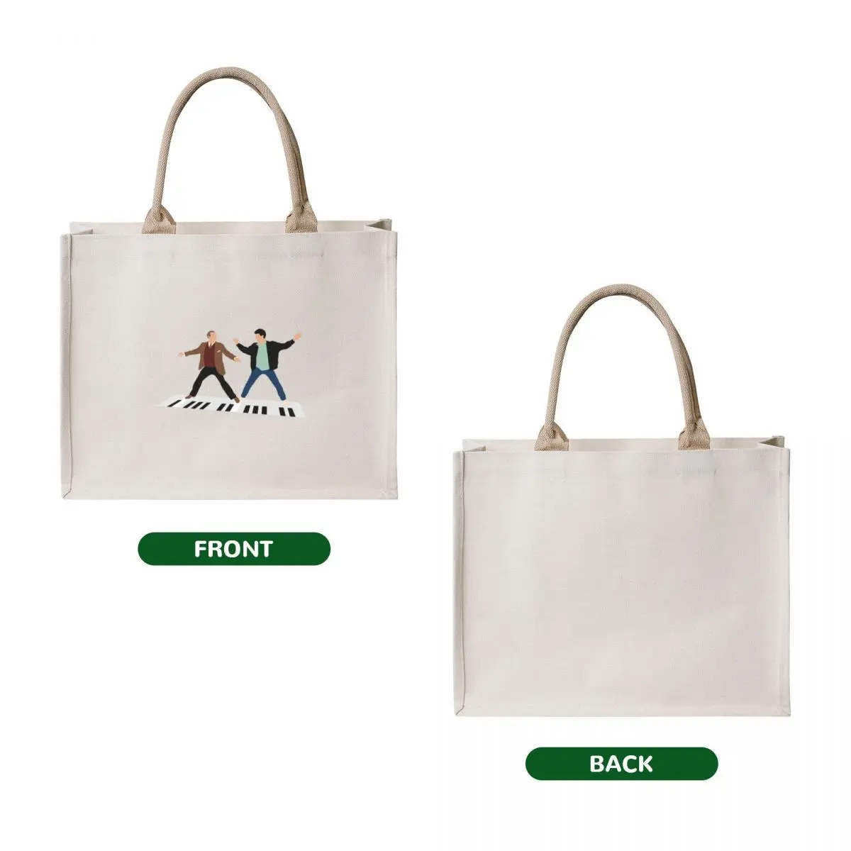 Big Piano Scene Tote Bag cute pouch bag Reusable bags custom fabric bag female