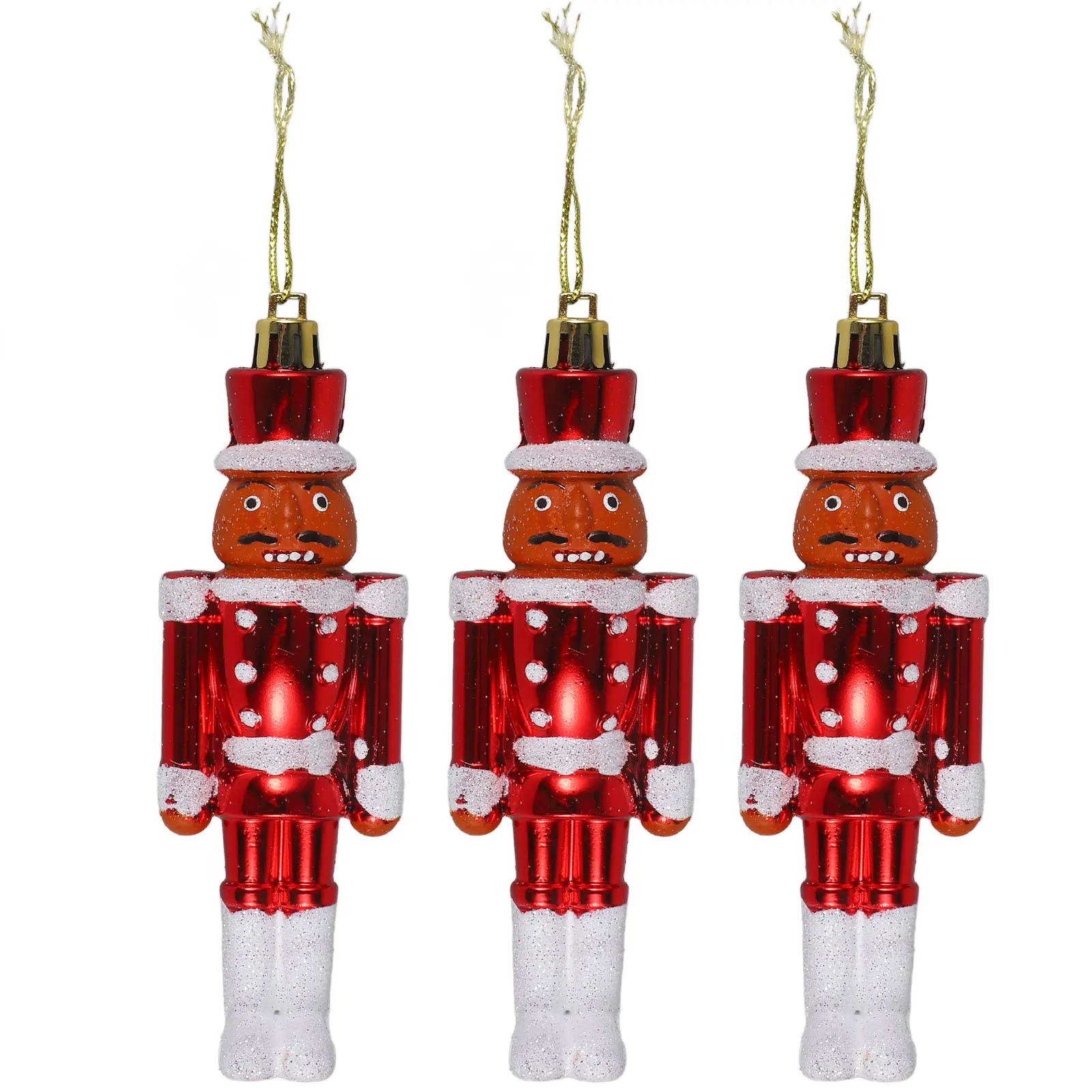

3Pcs Christmas Nutcracker Decor Xmas Tree Pendant Hanging Craft Joyful Party Decoration Hanging Christmas Nutcracker